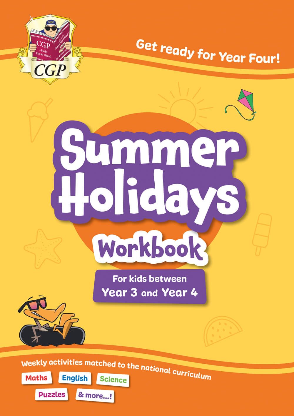 CGP Summer Holidays Activity Workbook - for kids between Year 3 and Year 4 (ages 7-8) (CGP Holiday Workbooks)