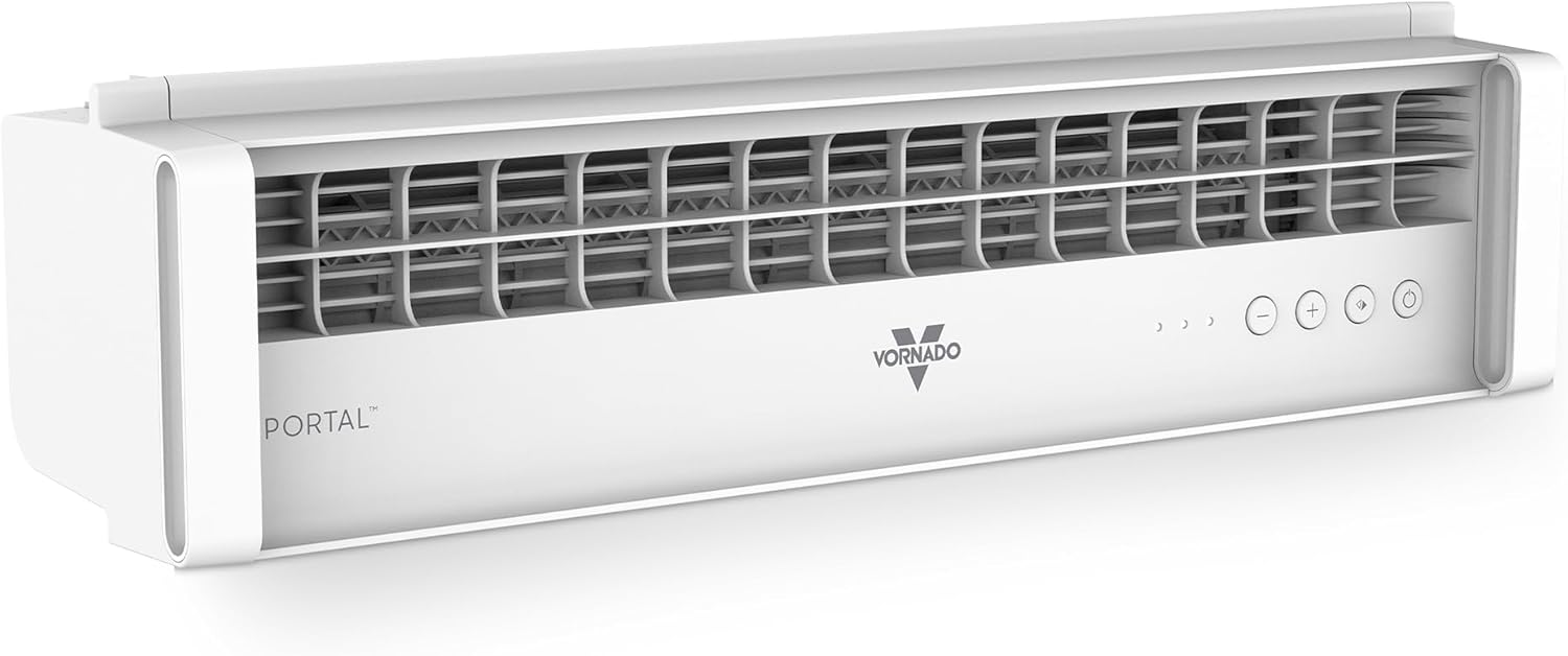 Vornado PORTAL® Window Fan with 3 Speeds, Reversible Exhaust Mode, Weather Resistant, Window Fan For Kitchen, Bedroom, Home, Low Profile, White