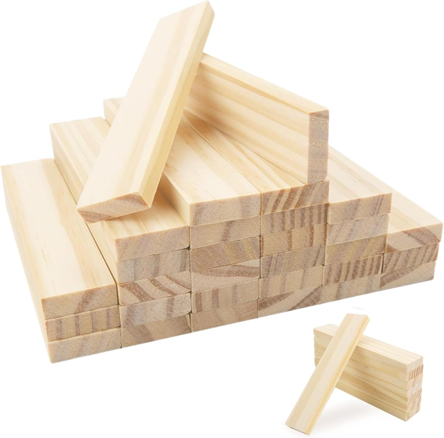 30 Pack Wood, Basswood Carving Blocks, Whittling Wood Blocks, Unfinished Carving Woods for Crafts, Wood Carving Kit for Crafts Modelling Making Supplies, DIY, Smooth Surface, 10.5 X2.1 X 0.7cm
