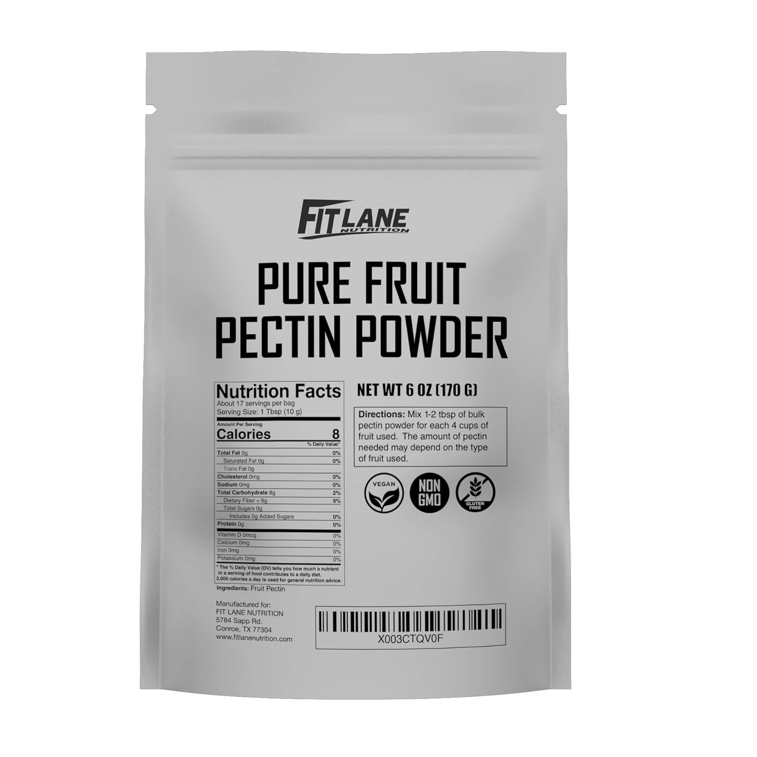 No Sugar Pectin for Canning Jam 6 oz – Pure Universal Citrus Powder with No Additives – Make Homeade Jellies Without Added Sweeteners with our Low Sugar Mix - Premium Bulk Ingredient
