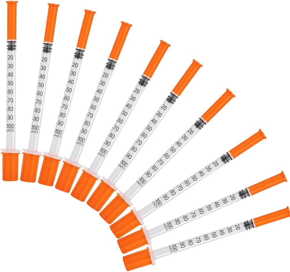 10 Pack 1ml Syringes with Needle Individually Wrapped Dispensing Measuring Tool Plastic 30G*8mm BD Microfine Multi-purpose Measuring Tools for Labs Accessories Pets Feeding Craft Supplies