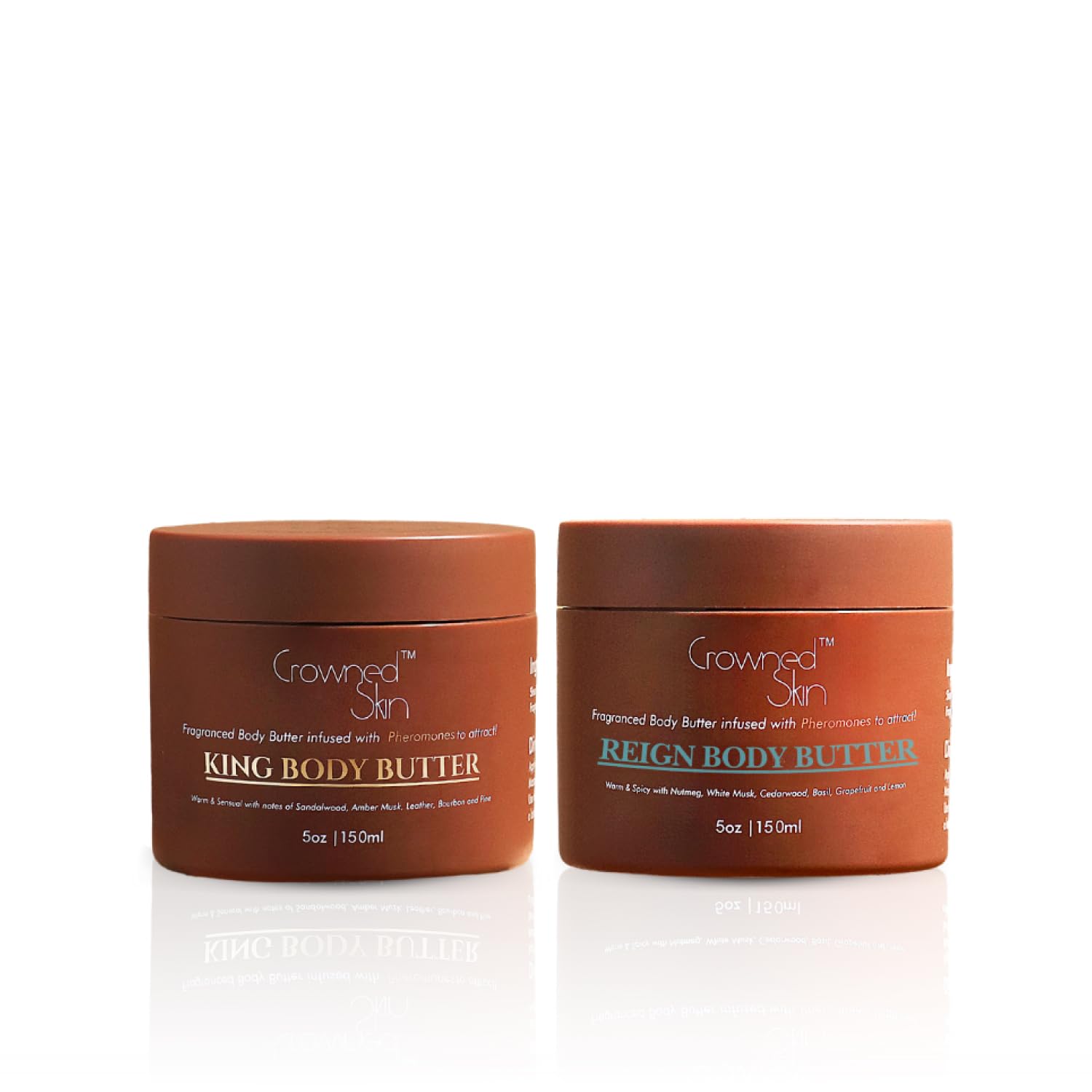 King and Reign Cologned Body Butter Bundle | Sandalwood, Leather, Fresh, and Nautical Scents | Infused with Organic Shea & Mango Butters | Moisturizing Formula with All-Day Fragrance
