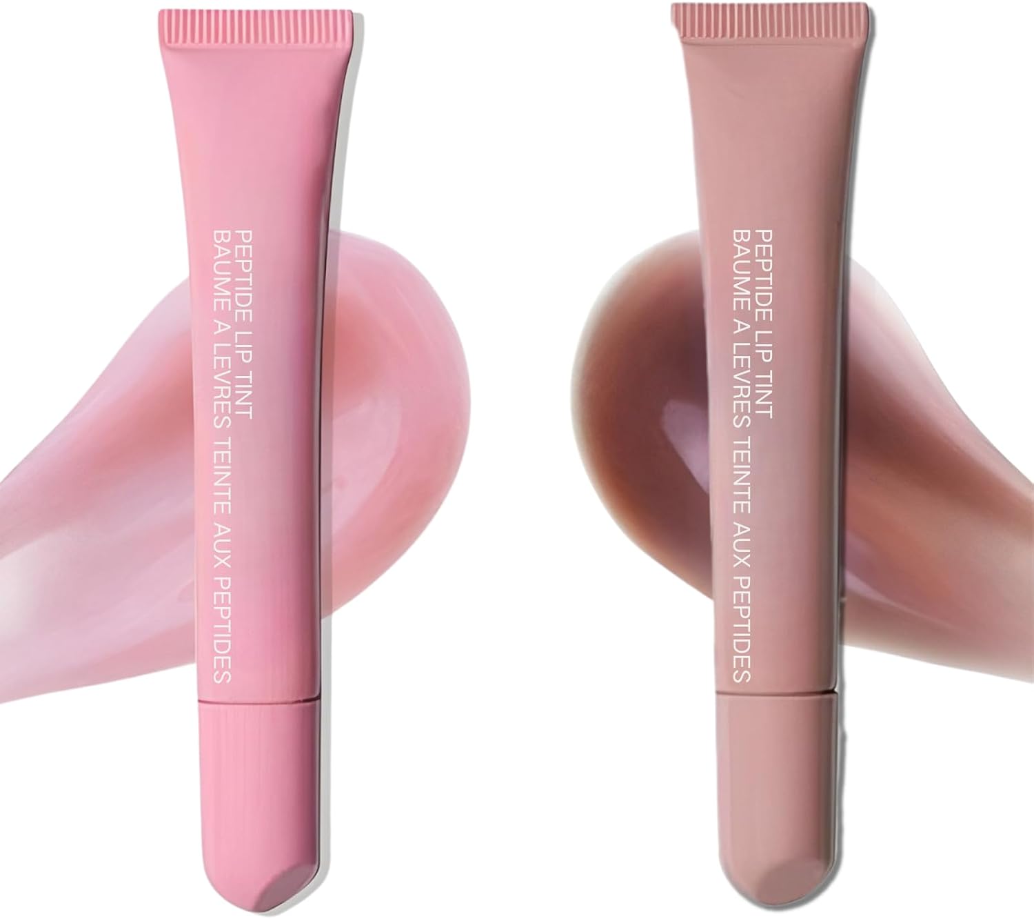 SHEBEEDO 2pcs Glossy Peptide Lip Gloss,Voluminous Plumping Lip Butter Balm,High Shine Glass Finish Tinted Lip Oil,Jelly Lipstick Lip Care & Repair Lip Mask,Long Lasting Lip Jam Lip Gloss Base