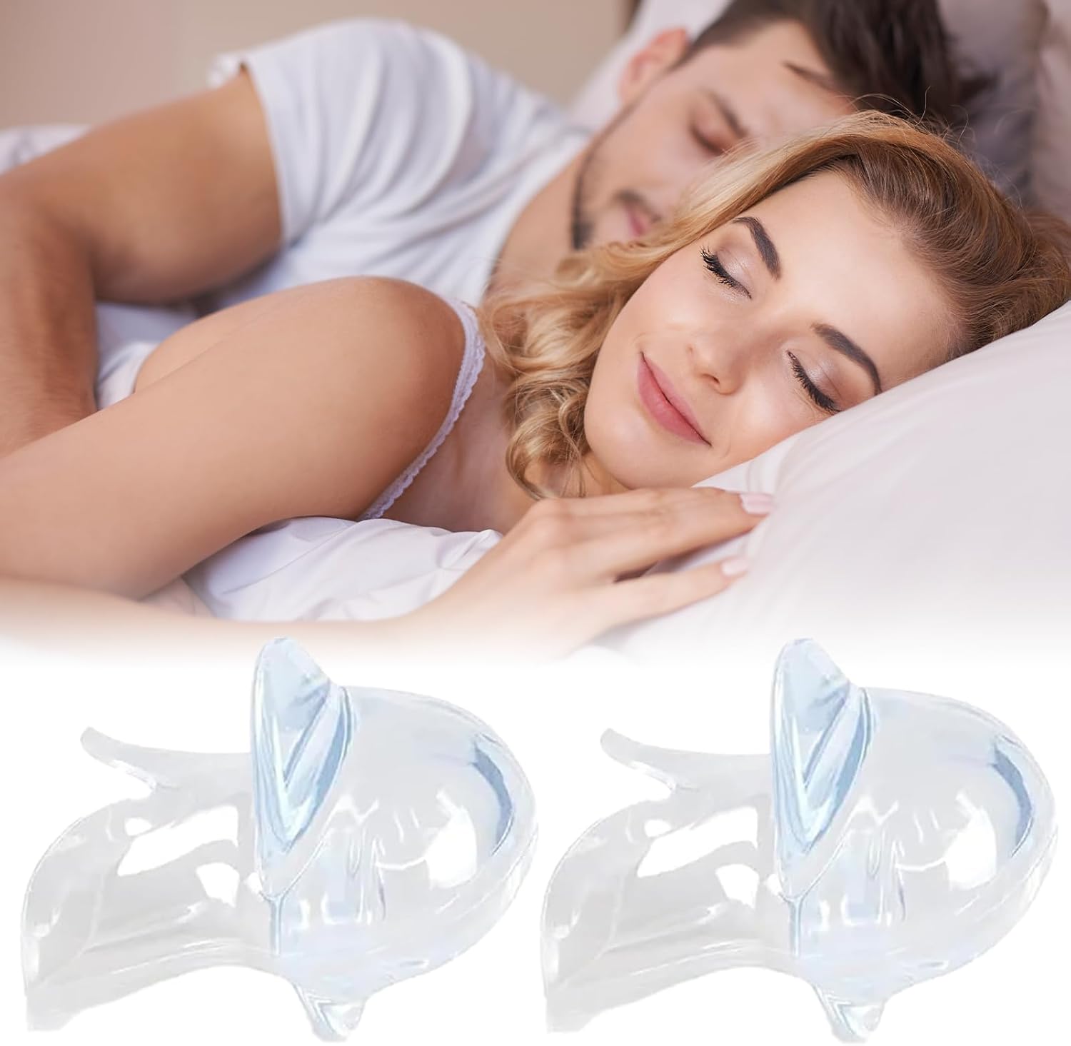 Anti-Snoring Devices, Snoring Solution - Comfortable 2Pack Snore Device Stopper, Custom-Fit for Men and Women