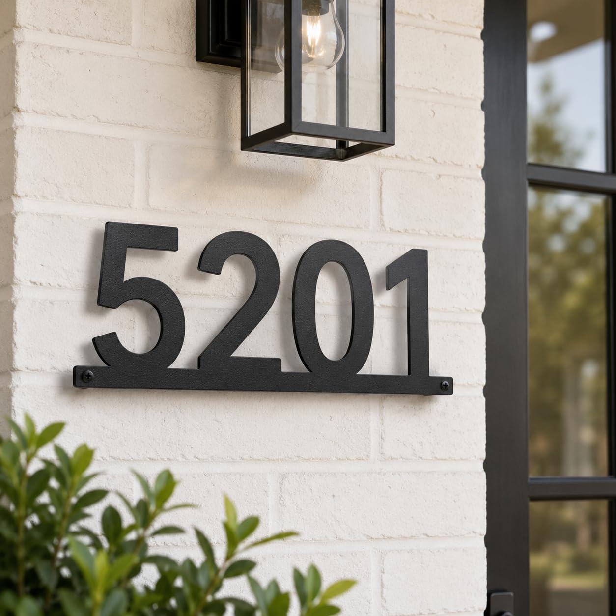 Personalized Metal House Numbers for Outside, Custom Address Sign Plaque with Floating Screw Kit, Large Black Address Numbers for House, Modern House Number Sign for Porch, Garage, Yard