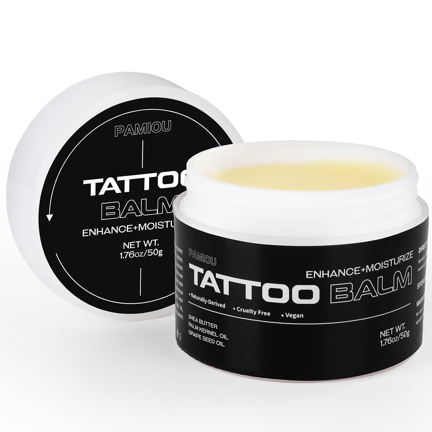 Tattoo Aftercare 1.76oz Tattoo Balm, Tattooed skin moisturize & Color Enhance, Tattoo Cream Butter For New & Older Tattoos, Naturally-Derived Ingredients