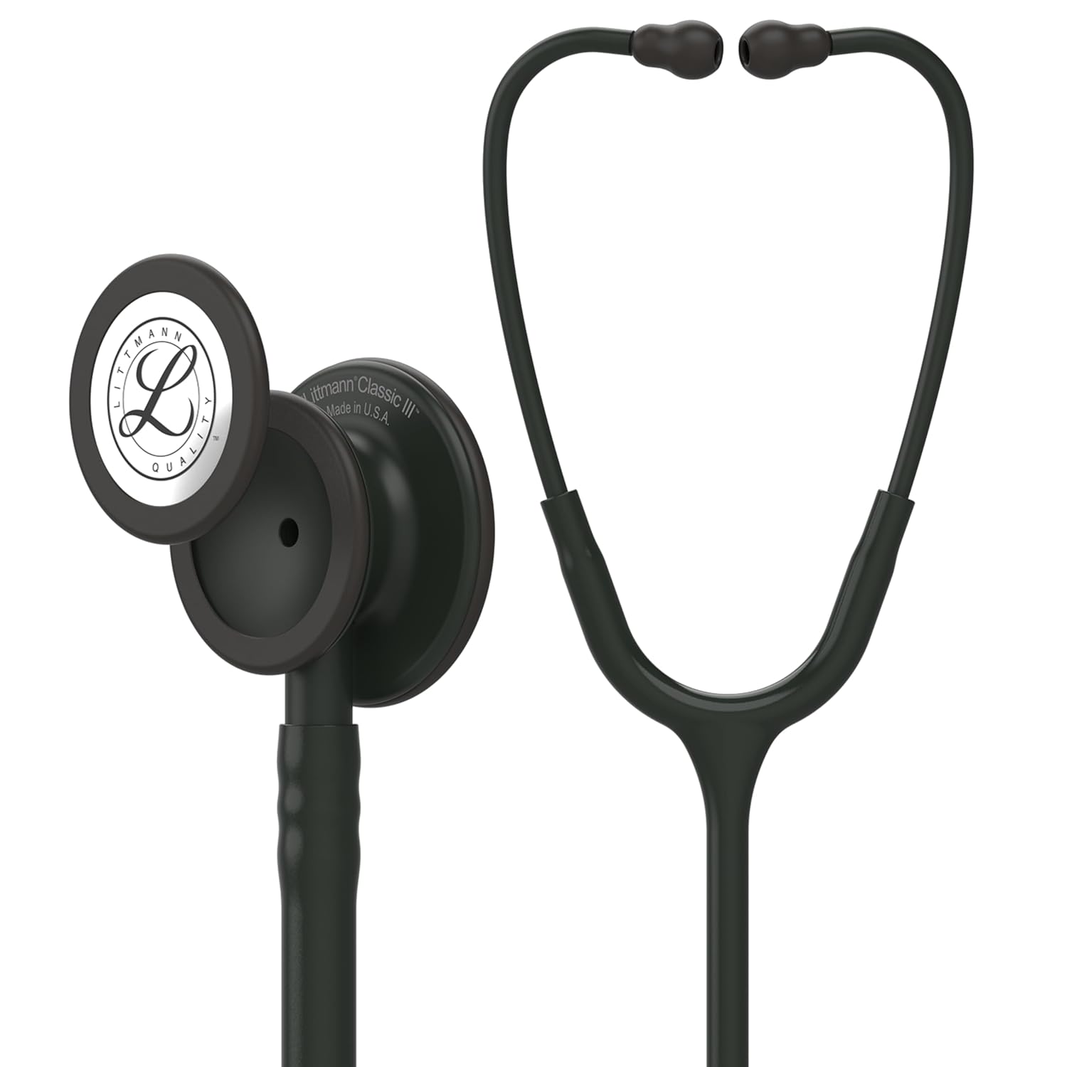 3M Littmann Classic III Monitoring Stethoscope, Black Edition Chestpiece, Black Tube, 69 cm, 5803