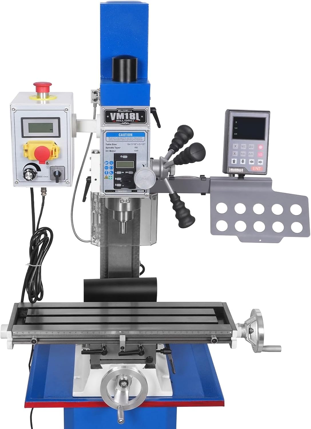 MechMaxx 6"x20'' Benchtop Mill Drill Machine without Stand,Model VM18LD