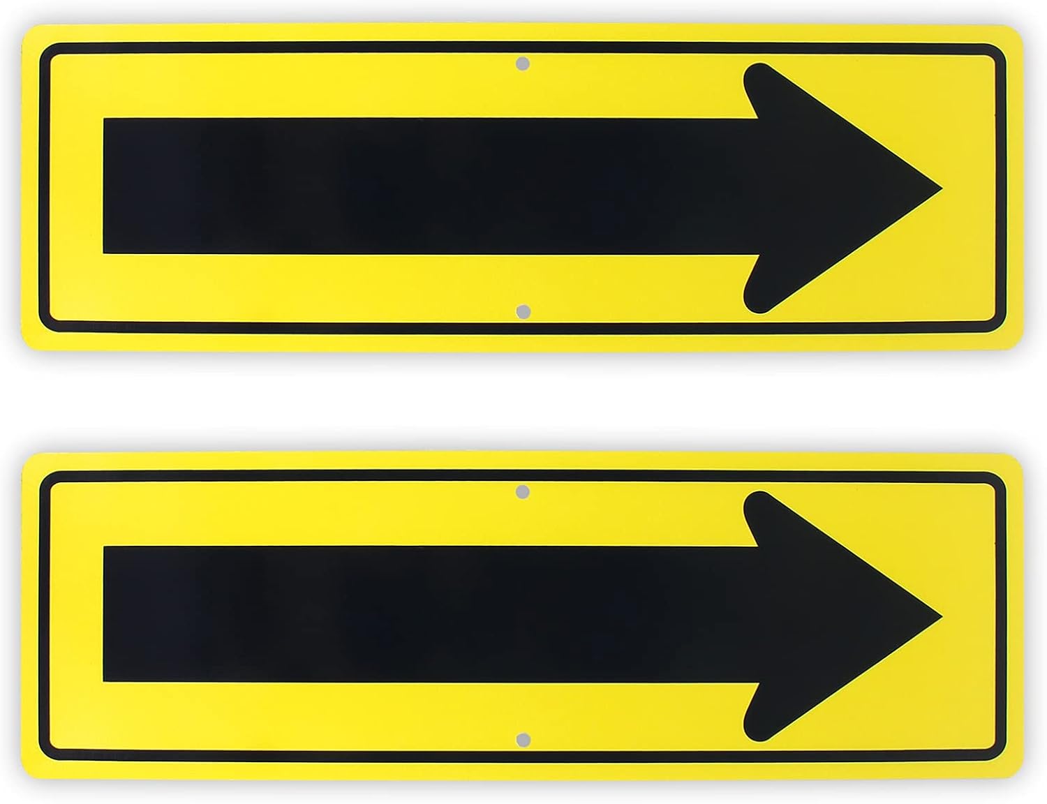 2-Pack Large Arrow Symbol Sign,for Indoor or Outdoor Use，18"x 6" .04" Aluminum Reflective Sign Rust Free Aluminum-UV Protected and Weatherproof
