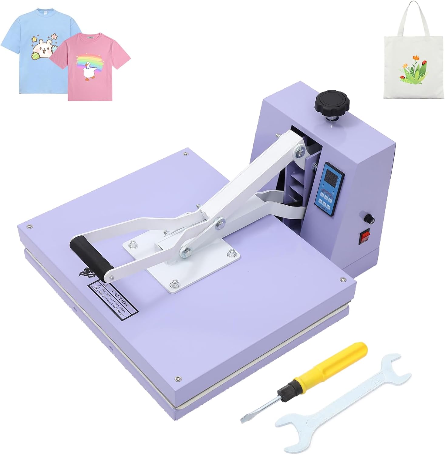 16x24 in Heat Press Machine for T-Shirts, Digital Sublimation Printer with Fast Heating, Large Panel, High Pressure for Canvas, Bags, Hats, Pillows & Placemats