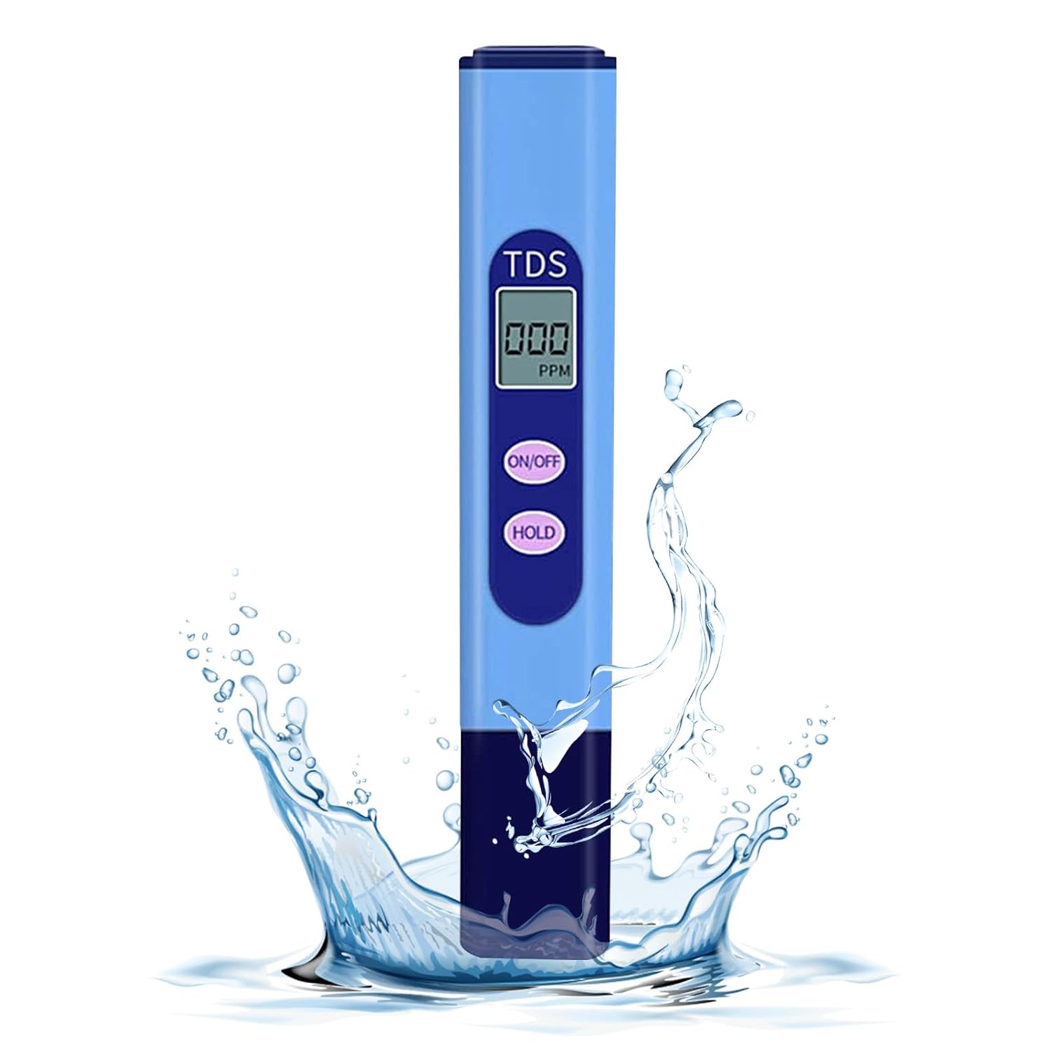 TDS Tester, Water Quality Meter LCD Pen with 0-9990 PPM Measurement Range Portable for The aquaculture Industry Hospitals, Swimming Pools, Household tap Water Quality Testing