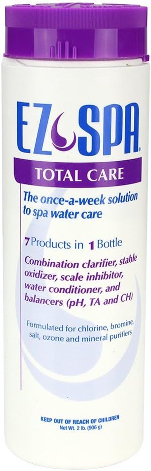 EZ Spa Total Care Weekly Water Preventative Chemical Treatment Blend for Hot Tubs and Spas, 2 Pounds