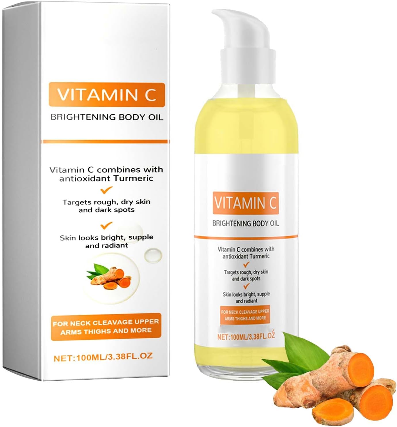 Vitamin C Body Oil, Vitamin C Oil, Massage Oil, Moisturizing Body Oil, Hydrating Body Oil, Body Oil For Dry Skin, Body Oil For Face, Skin, Hair, Massage, Lip, Nail Care 100ml
