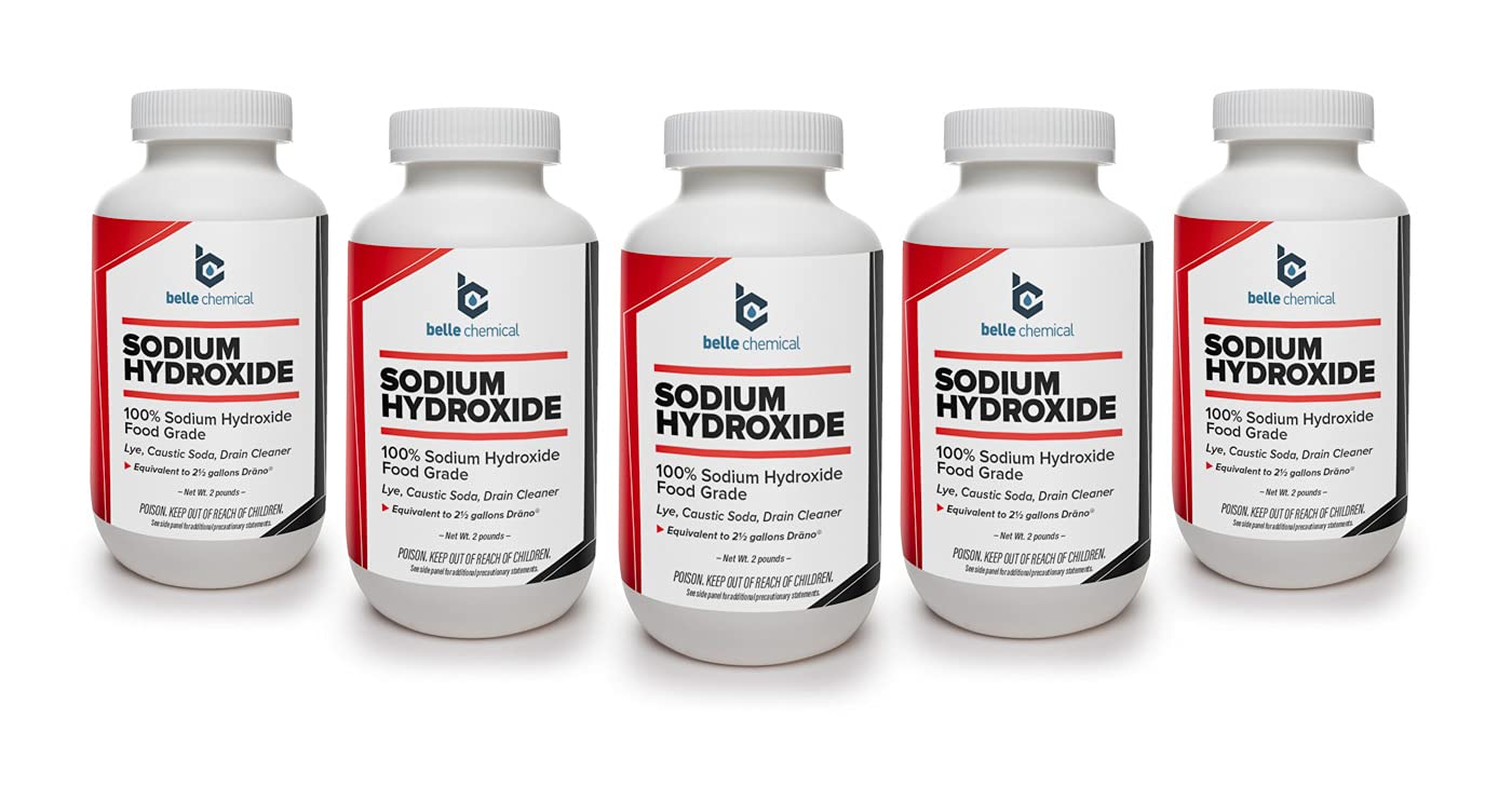Sodium Hydroxide - Pure - Food Grade (Lye, Caustic Soda) (10 Pounds)