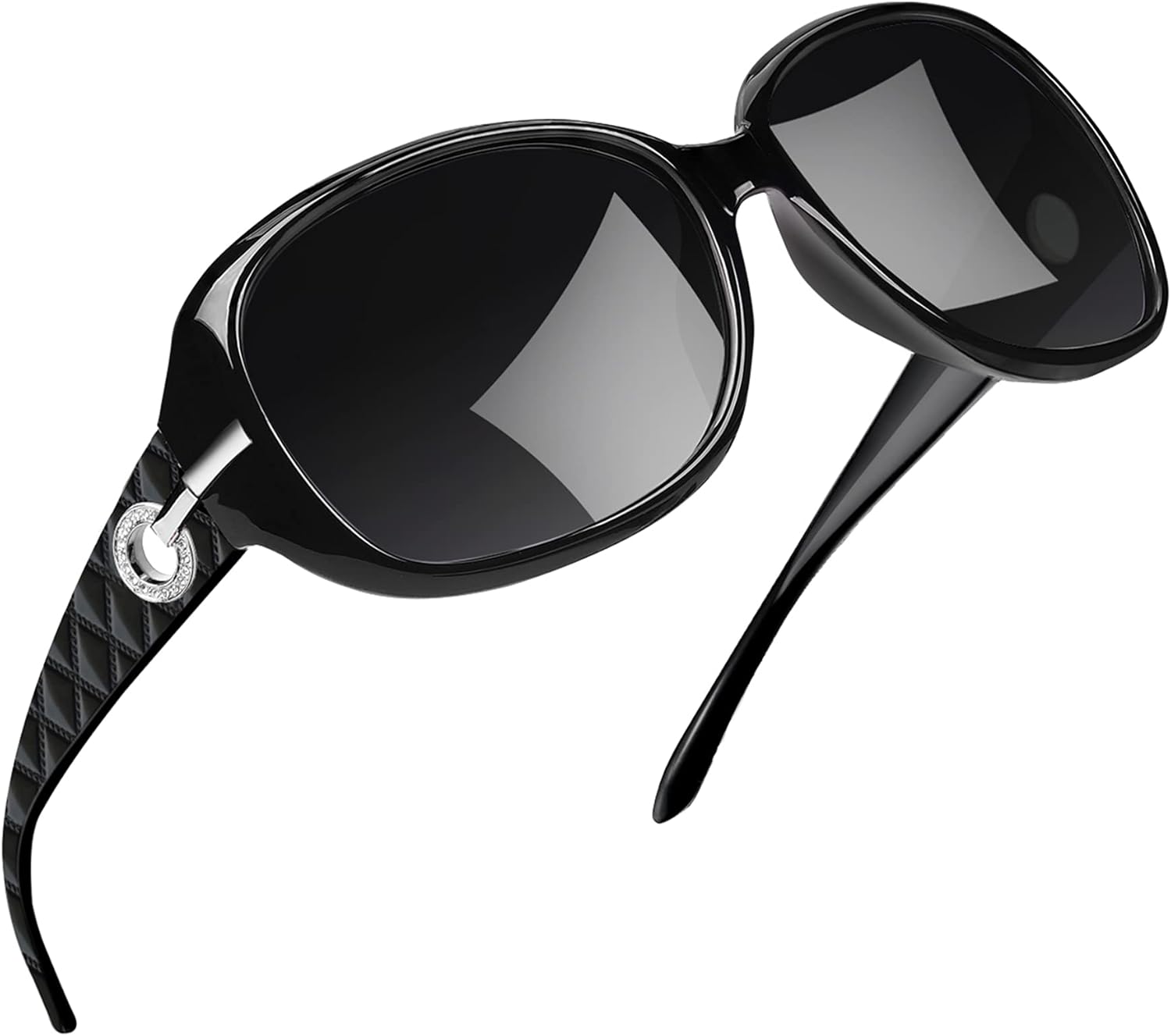 Joopin Big Womens Sunglasses Polarized Trendy Sun Glasses Large Rectangle UV Protection Rhinestone Sunnies