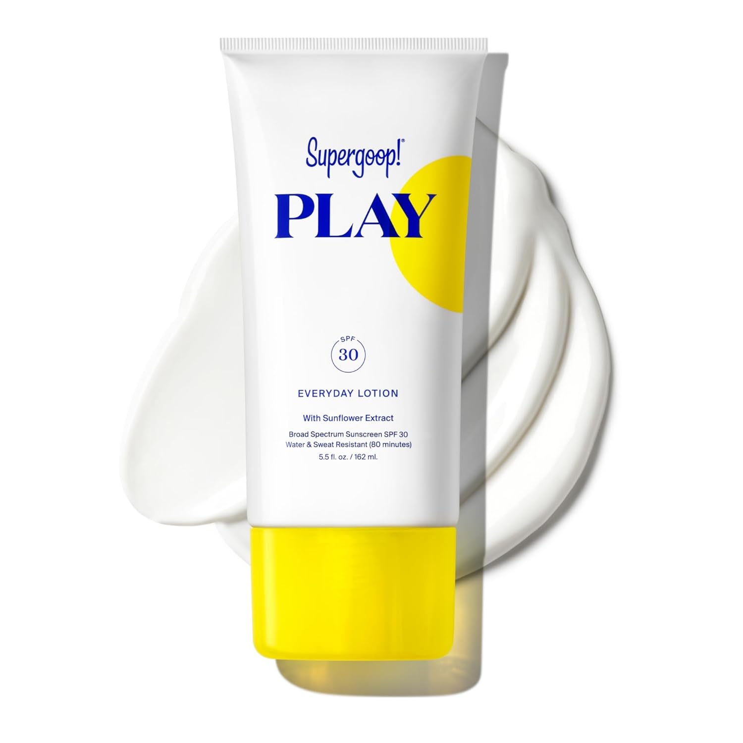 Supergoop! PLAY Everyday SPF 30 Lotion, 5.5 oz - Broad Spectrum Sunscreen - Water & Sweat Resistant Body & Face Sunscreen - Great for Active Days