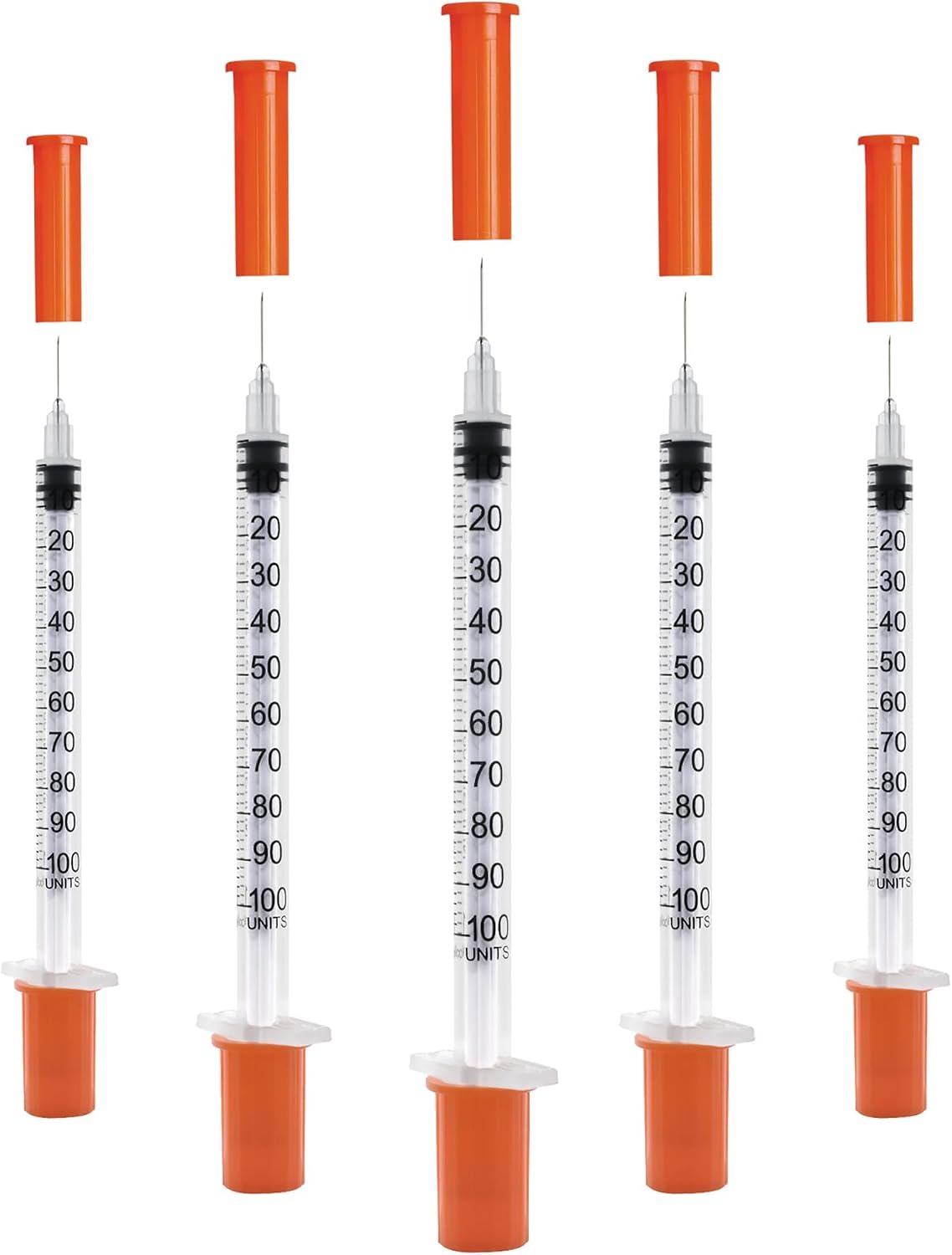 U-100 1cc 31g 5/16" (8mm) Syringes, Individually Wrapped Pack of 20