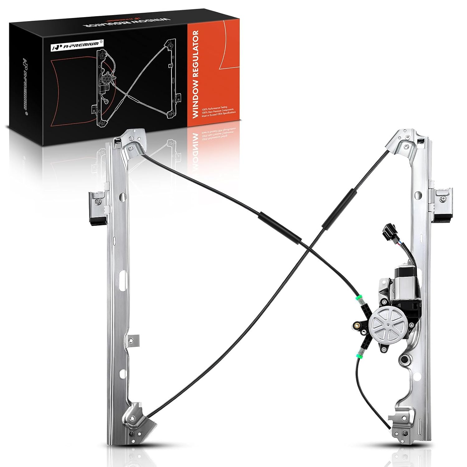 A-Premium Front Passenger Side Power Window Regulator with Motor