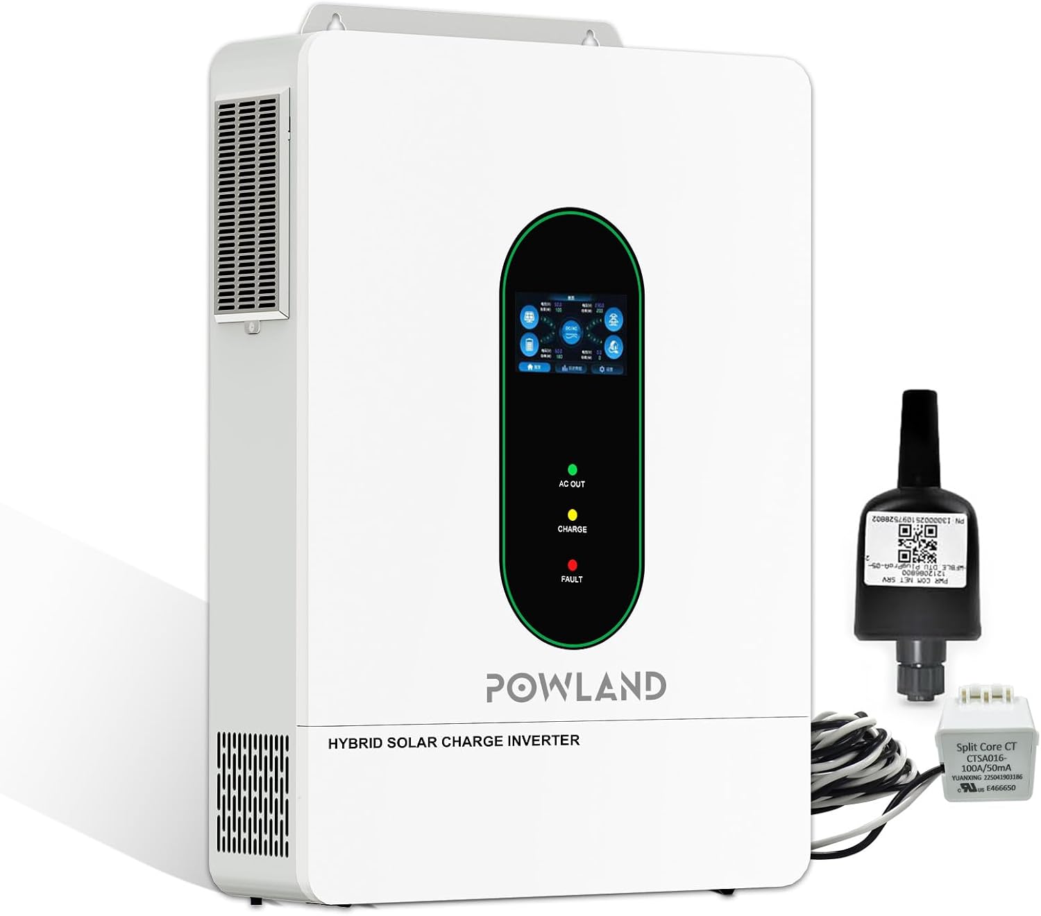 POWLAND 12000W Hybrid Solar Inverter with WiFi | Battery-Free Design | 48V DC to 120V/240V AC Split Phase |Built-in Dual 200A MPPT |Parallel 6 Units,Works with 48V LiFePO4/Lead Acid Batteries, UL1741