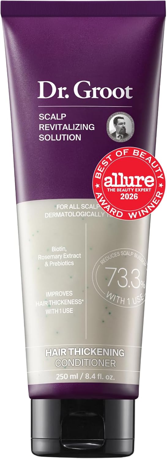 Dr. Groot Hair Thickening Conditioner for Loss, Thinning Hair, Korean Care, Biotin Scalp Treatment, Clinically Tested, Thicker Reduces Oil