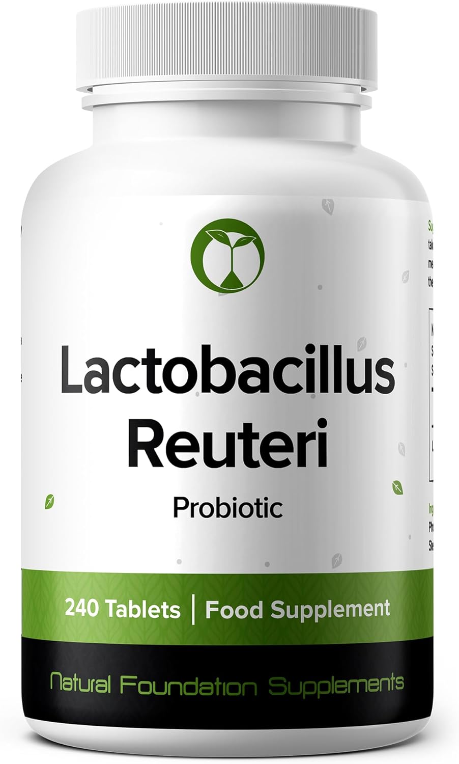 Lactobacillus Reuteri Probiotic Supplement 240 Tablets 3 Billion CFU Probiotics for Men & Women Vegan Friendly Made in The UK (Lactobacillus Reuteri)