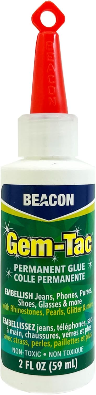 Beacon Gem-Tac Permanent Rhinestone and Gem Glue, 2 oz