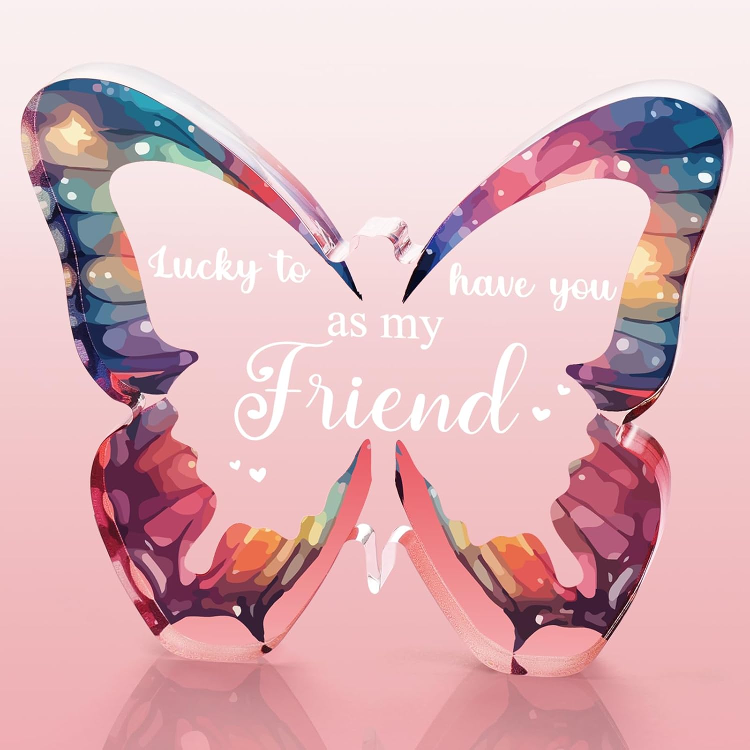 Friendship Gifts for Women,Special Friend Gifts, to My Bestie Easter Gifts Beautiful Butterfly Acrylic Plaque, Best Friend Birthday Gifts for Women, Christmas Wedding Presents for Friends