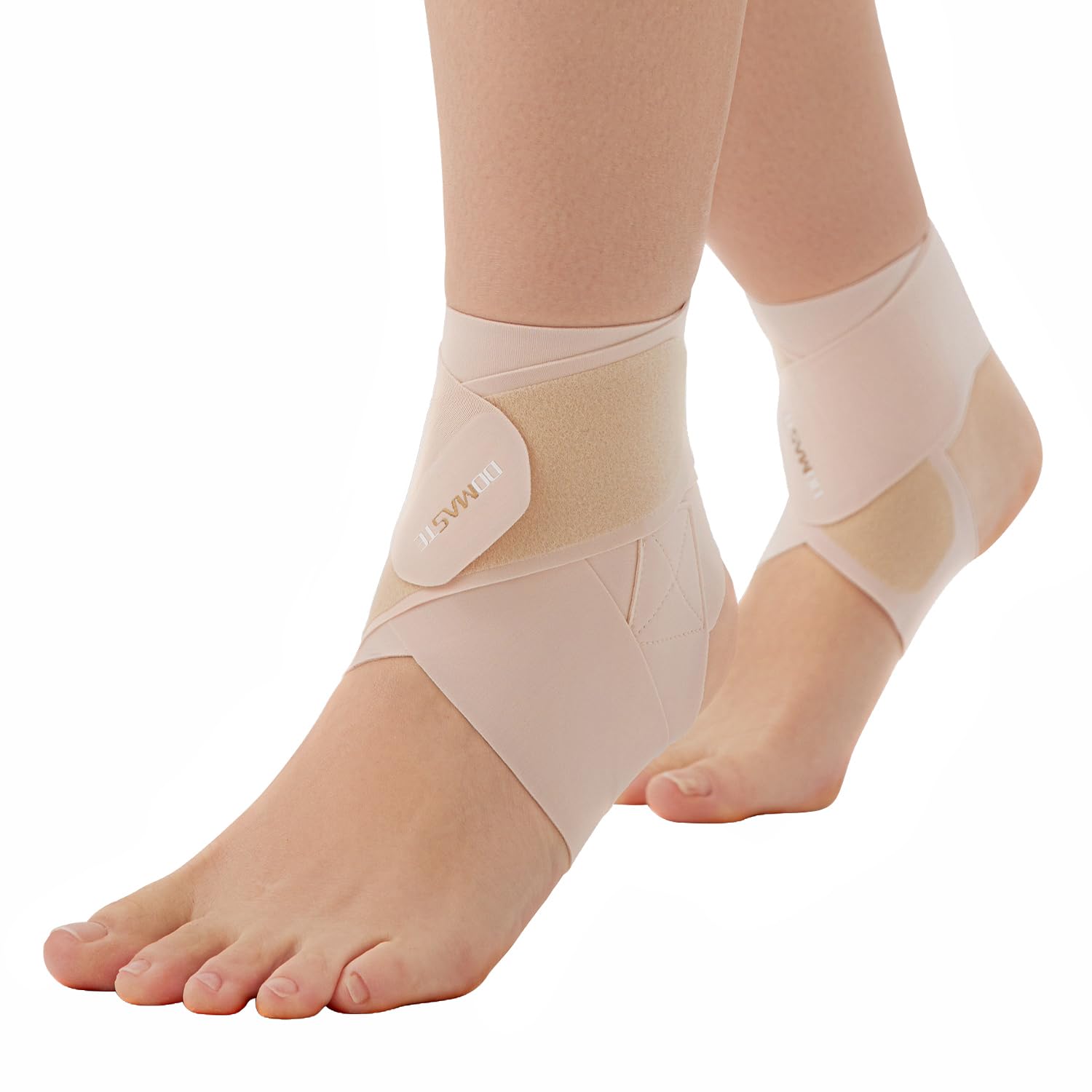 Ultra Thin Ankle Wraps Ankle Brace for Men ＆ Women, Adjustable Ankle Straps for Arch, Sprained Foot, Tendinitis, Football, Basketball, Running（Misty Rose, 2 Pack）