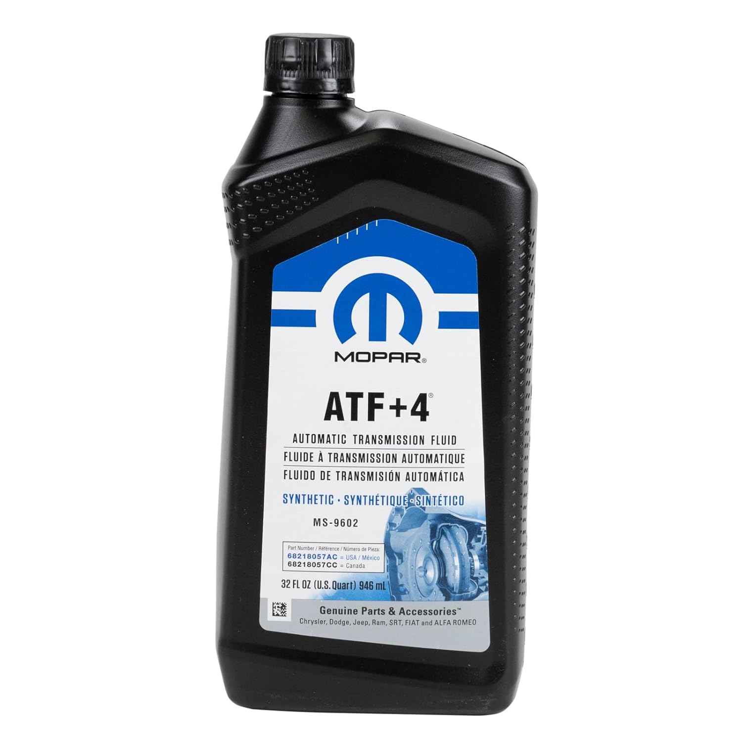 Mopar ATF + 4 Automatic Transmission Oil MS-9602 0.946 L