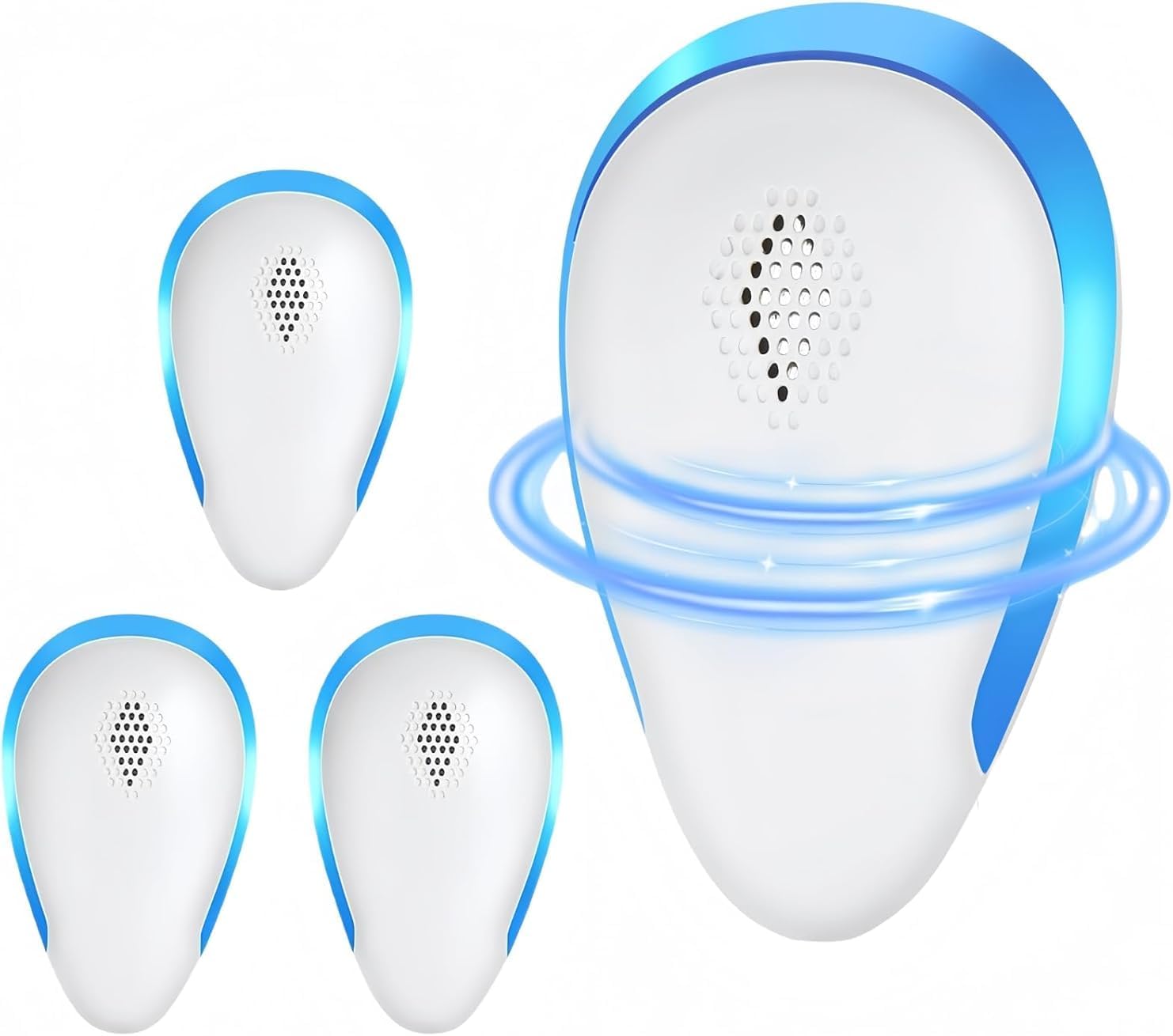 2025 Upgraded Version Ultrasonic Pest Repeller, Powerful Mouse Repeller plug in Pest Control for Rats, Rodent, Mice, Bugs, Mosquito, Spider, Ant Repellent Harmless To Pets And Human (Blue) (4 Packs)