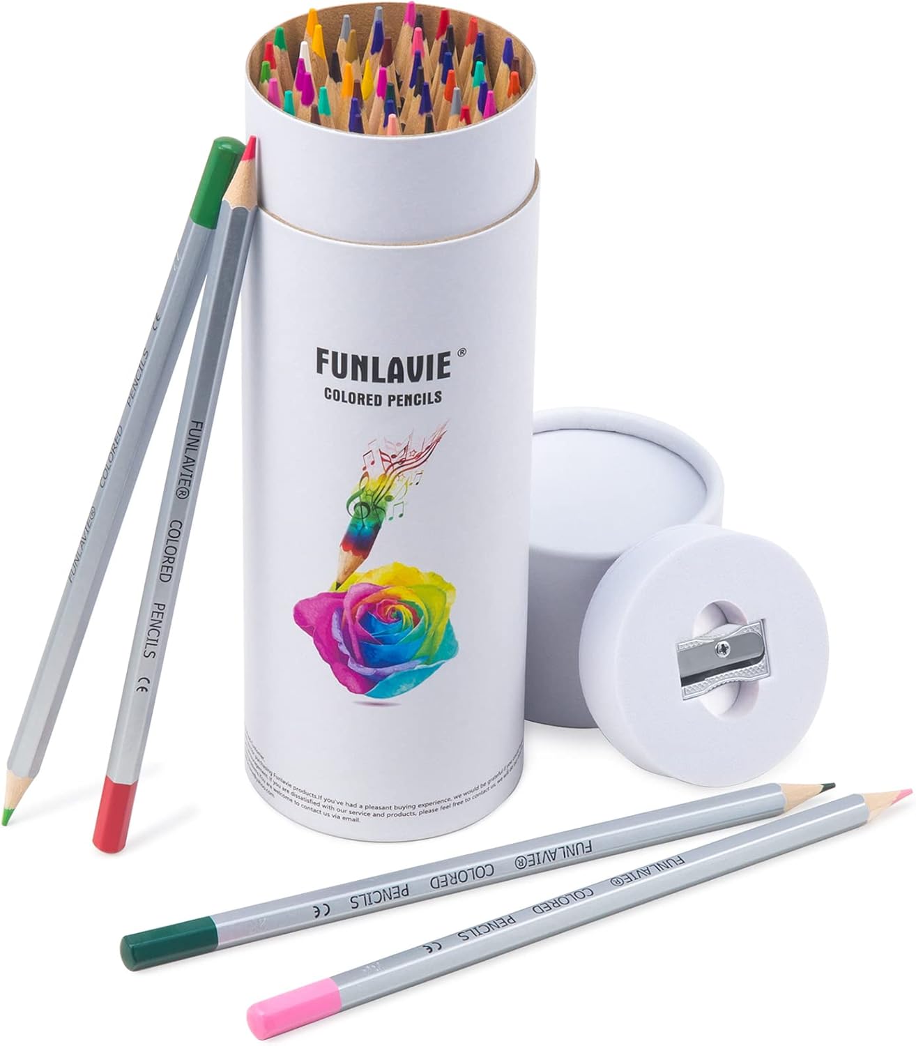 FUNLAVIE 48 Colouring Pencils Set for Adult Coloring Books, Illustration and Sketching with Storage Case, Ideal for Drawing, Blending & Shading, Coloured Art Supplies for Beginner & Artist