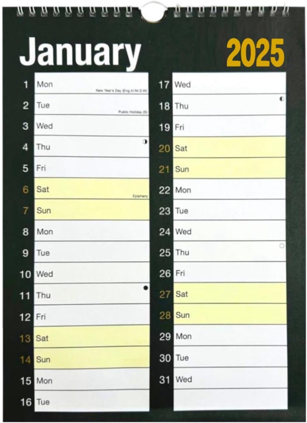 PaulStore 2025 WALL CALENDAR HOME OFFICE, EASY LARGE MONTH TO VIEW (Large Print Planner)