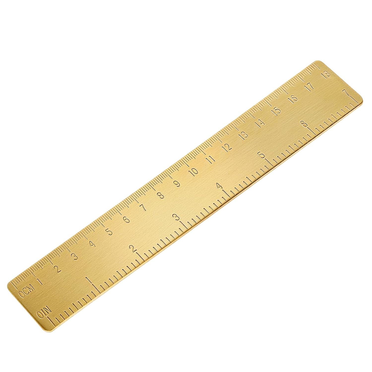 Small Ruler for Journaling, Metal Ruler 6 Inch Gold Brass Machinist Bookmark Rulers Metric Dual Scale Measurement Tool Drawing Measuring Mini Small Brass Machinist Rulers for Journal Notebooks, Gold