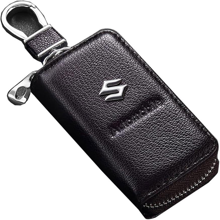 FIXCOR Car Key Rings for Suzuki SX4 S-Cross, Car keychain Replacement Wear-resistant waterproof Key Chain Key ring Men and Women Car Accessories,E Coffee