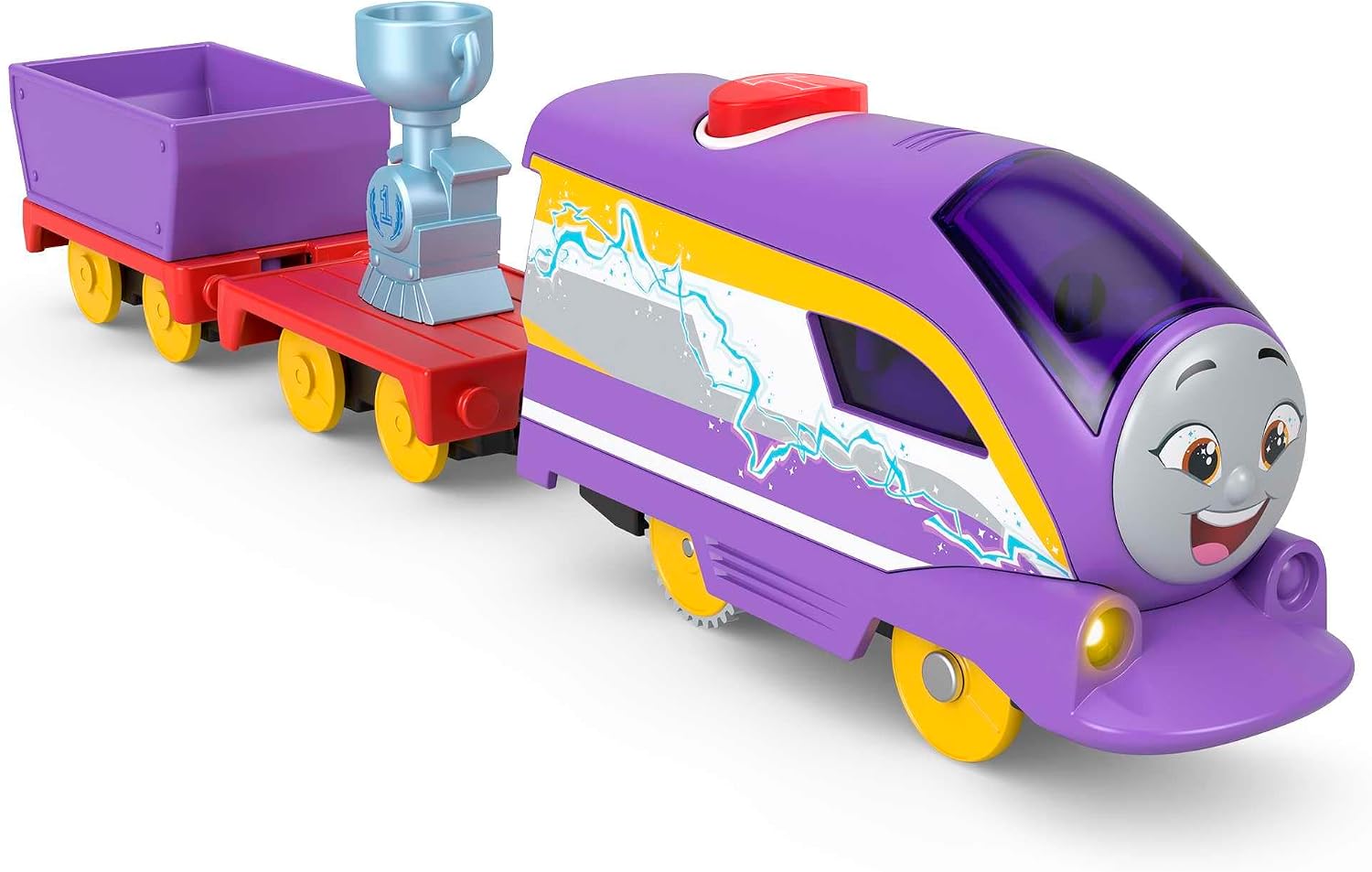 Thomas and Friends Talking Toy Train, Battery-Powered Motorized Kana Engine with Phrases Sounds and Cargo for Preschool Play, UK English Version, HRB38