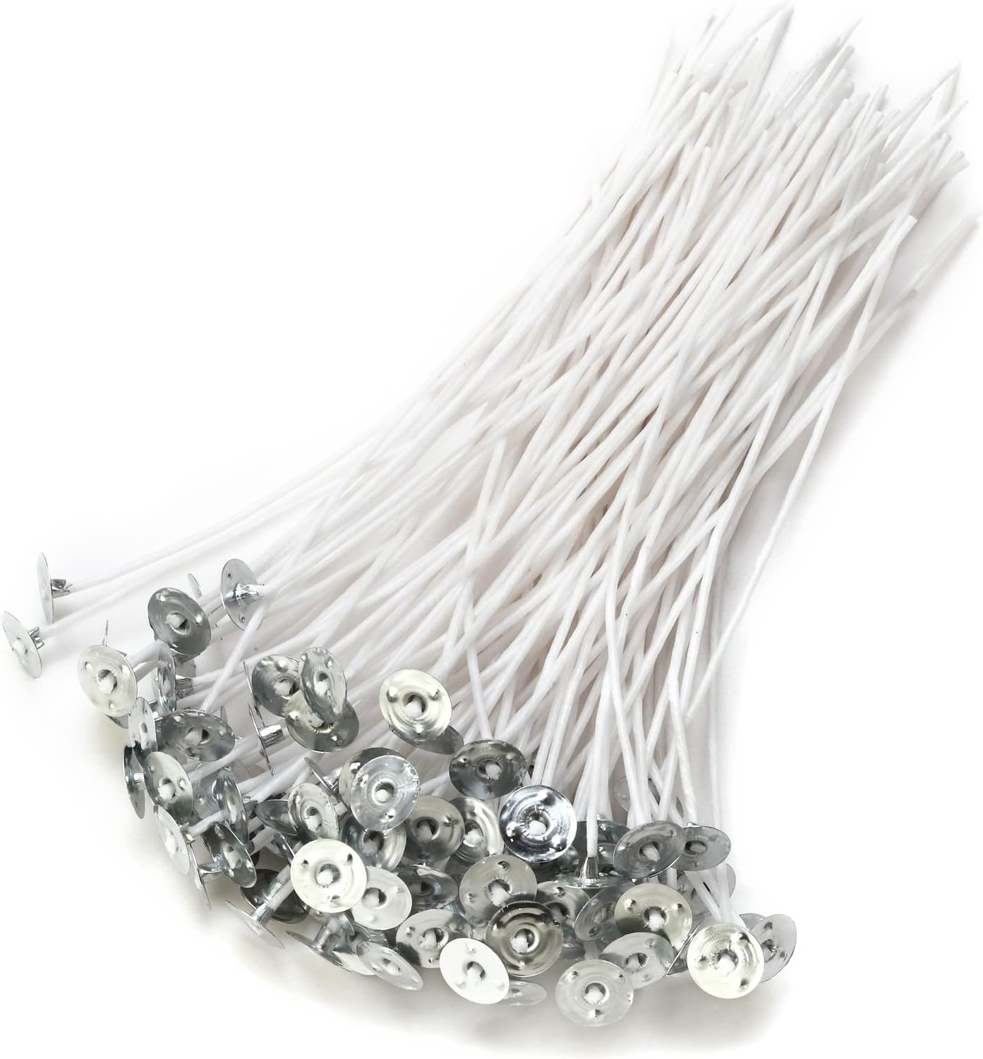 Candle Wicks,Candle Wicks for Candle Making,6 Inch 100 Piece DIY Pre-Waxed Cotton Wick with Tabs