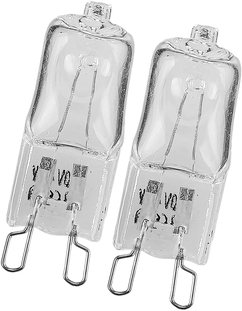 2Pcs G9 Base 40W 230V 500°C Oven Halogen Capsule Light Lamp Bulbs