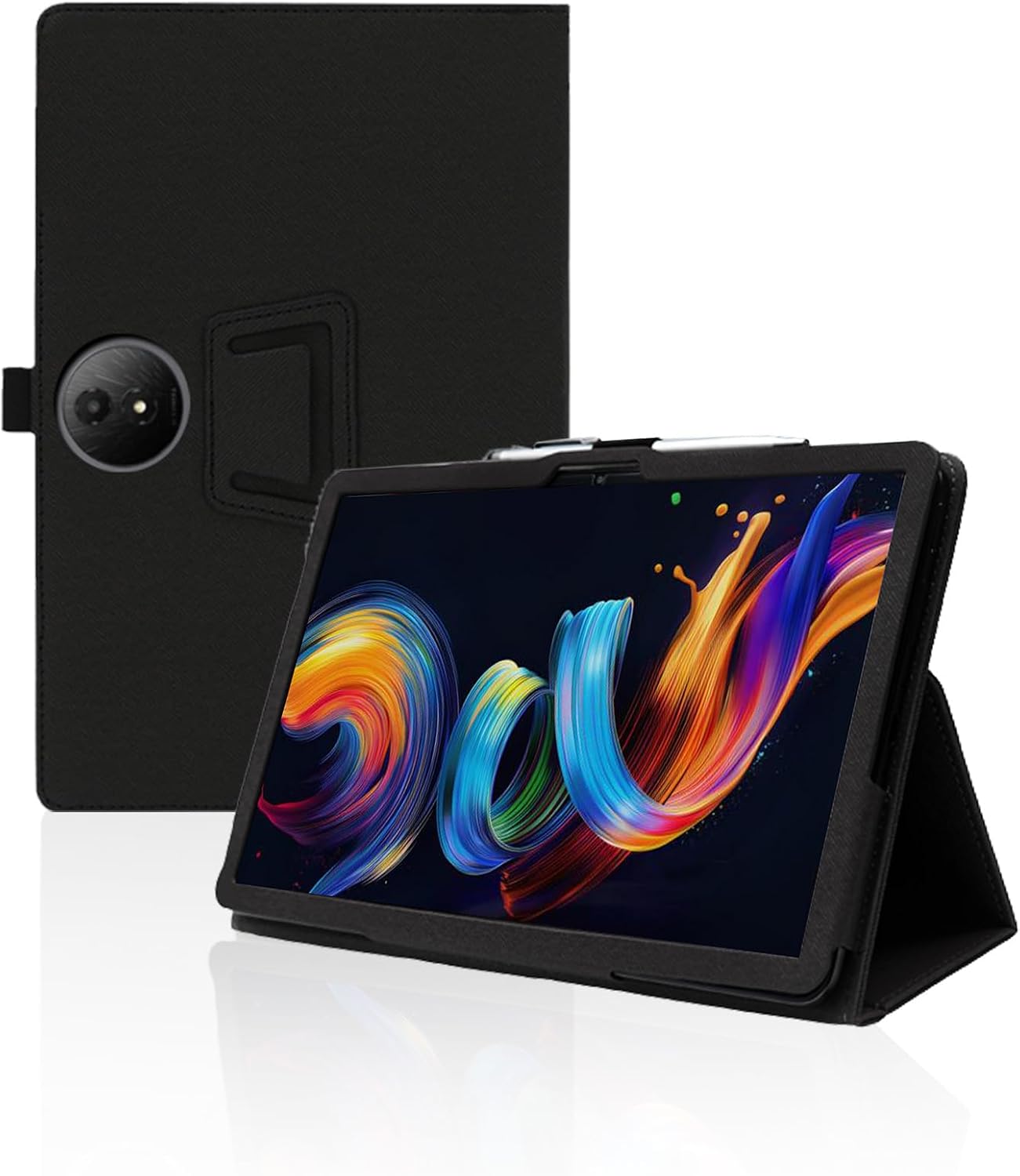 for TCL NXTPAPER 11 Plus Tablet 11.5 inch Case Folding Stand Protective Cover with Pencil Holder and Wrist Strap,Full Protection, Premium PU, Scratch Resistant for TCL NXTPAPER 11 Plus 2025 (Black)