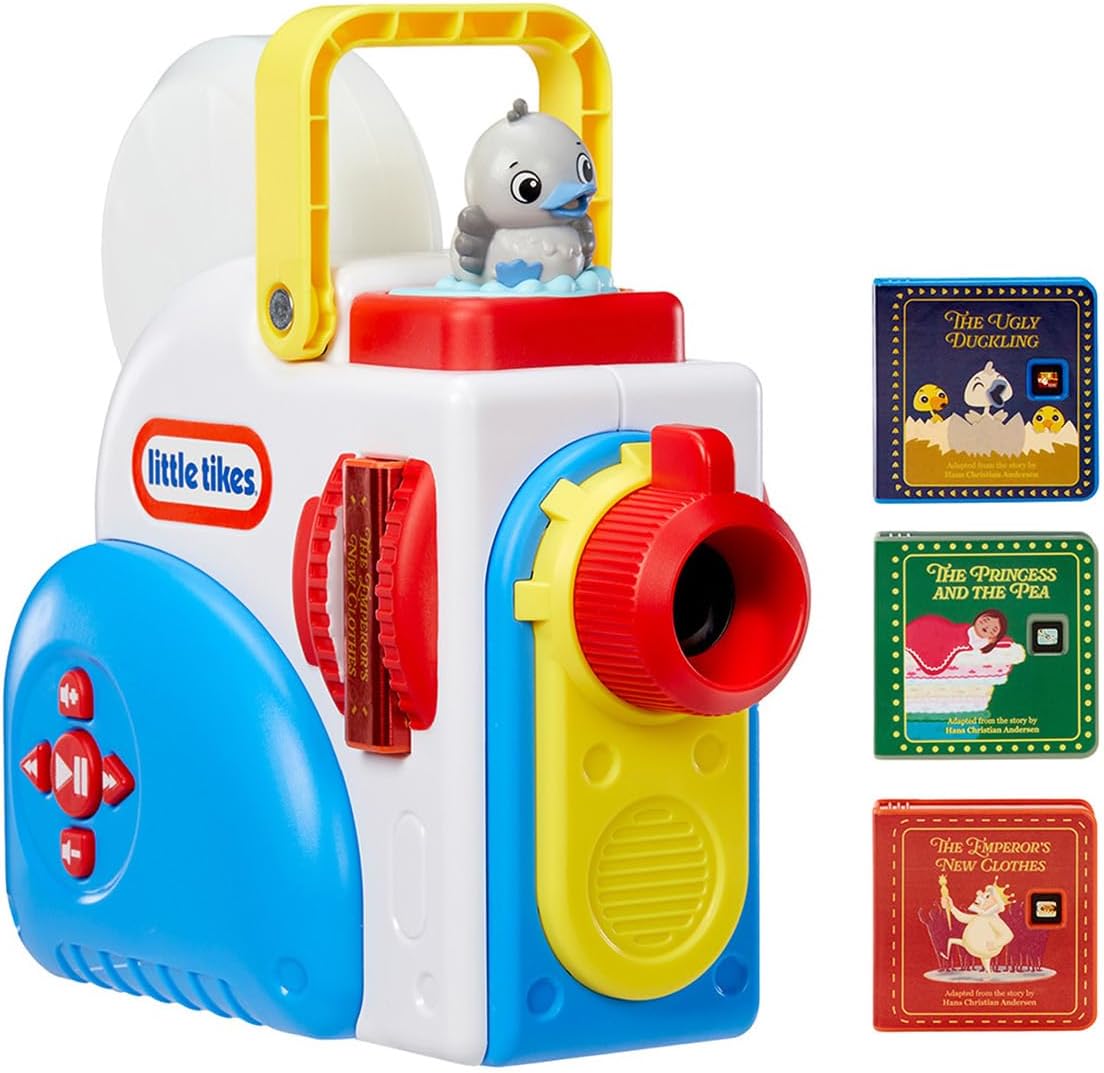 Little Tikes Story Dream Machine Starter Pack with 3 Classic Fairytale Stories - Light, Sound, and Audio Projector for Kids - Includes 3 Stories and 1 Character - For Kids Ages 3+ Years