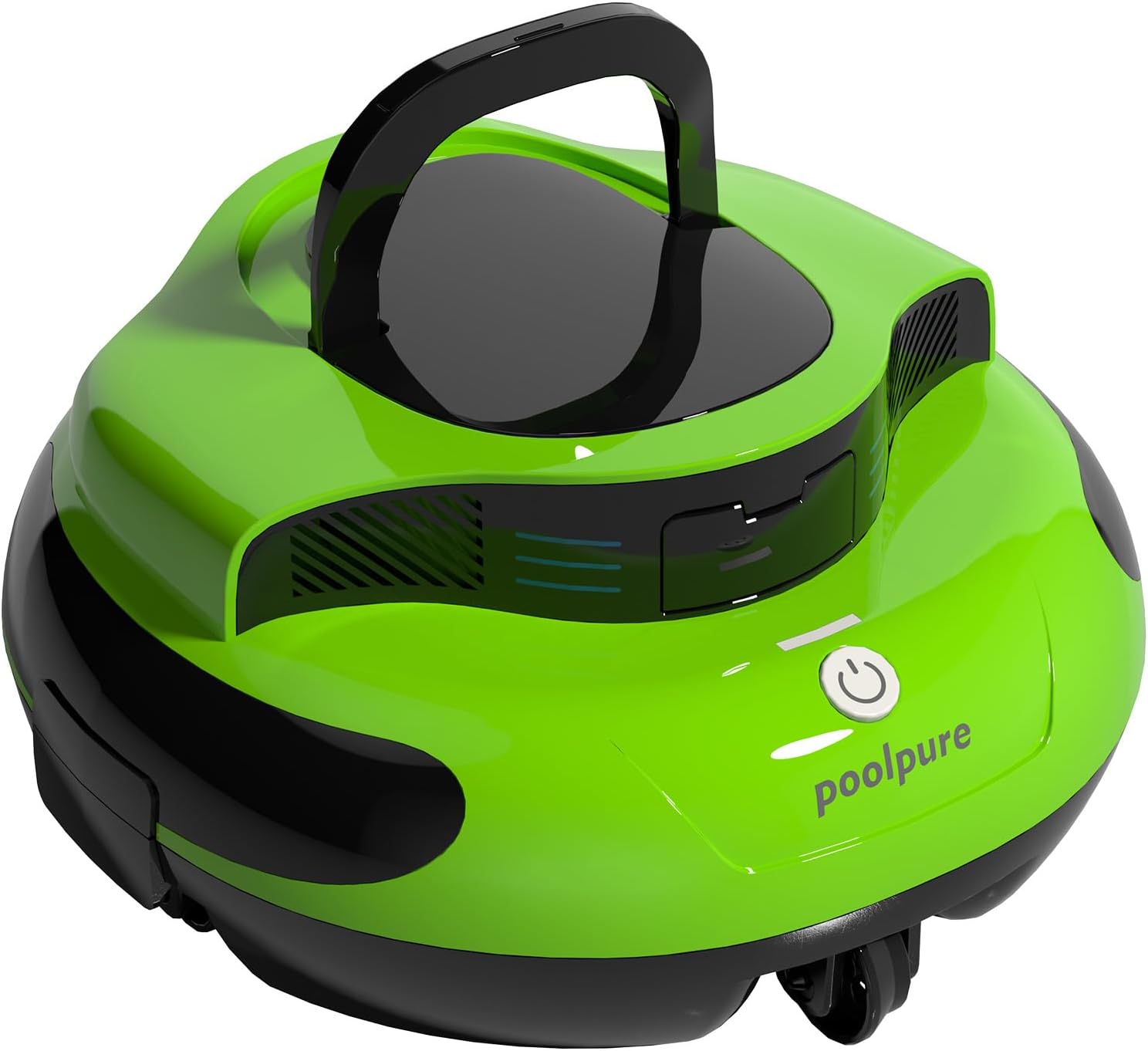 POOLPURE Pool Robot, 55 Wh-120 Minutes Cleaning Time, Double Motor, LED Indicators, Self-Parking Function, IPX8 Waterproof, Wireless Pool Vacuum Cleaner, for Built-in Flat Pools