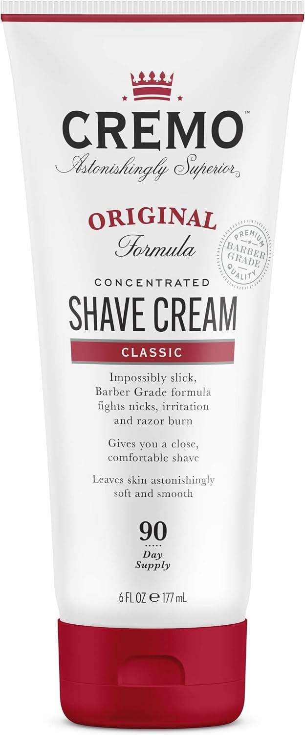 Cremo Original Concentrated Shaving Cream for Men, Men's Skin Care Shave Cream, Fights Razor Burn, 177 ml