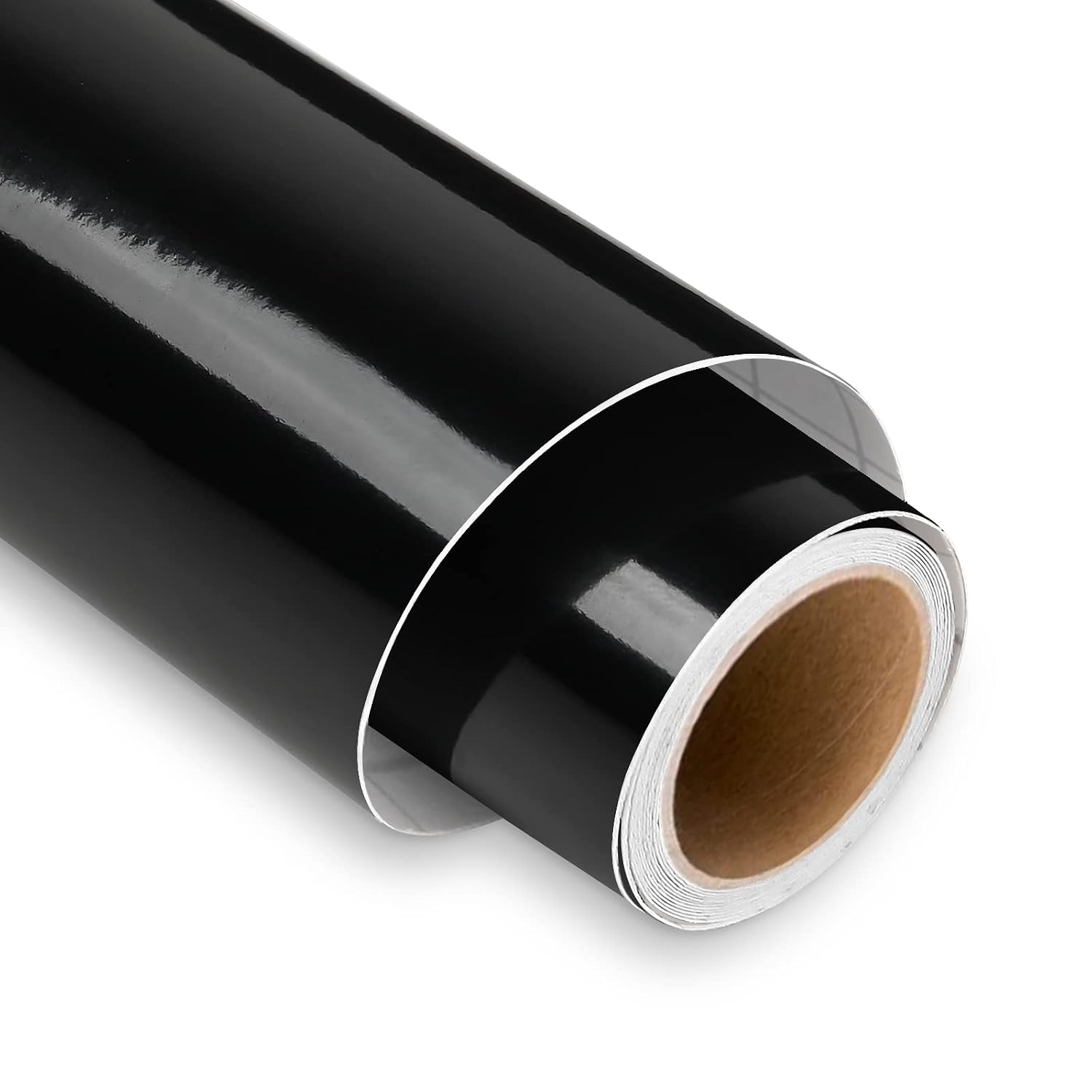 Glossy Black Permanent Vinyl for Cricut - 12" x 5FT Black Vinyl Roll for Cricut, Silhouette Cameo, Outdoor Vinyl Roll for Decor Sticker, Party Decoration