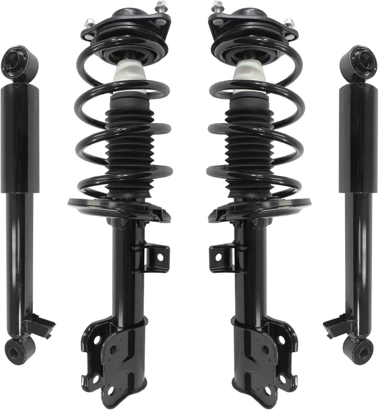COMPLETESTRUTS - Front Complete Strut Assemblies with Coil Springs and Rear Shock Absorbers Replacement for 2014-2015 Kia Sorento V6 FWD - Set of 4