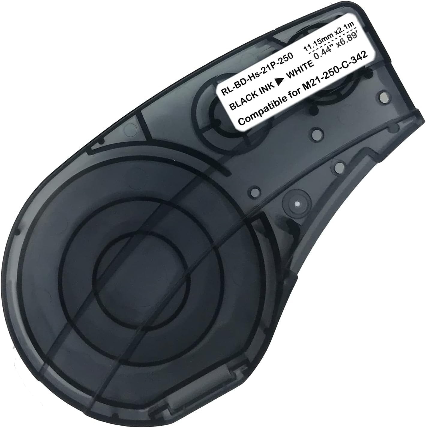 Compatible Label Tape Replacement for M21-250-C-342-Black on White Only Compatible with BMP21-PLUS/LAB Label Printers, 0.44" Width, 6.89' Length
