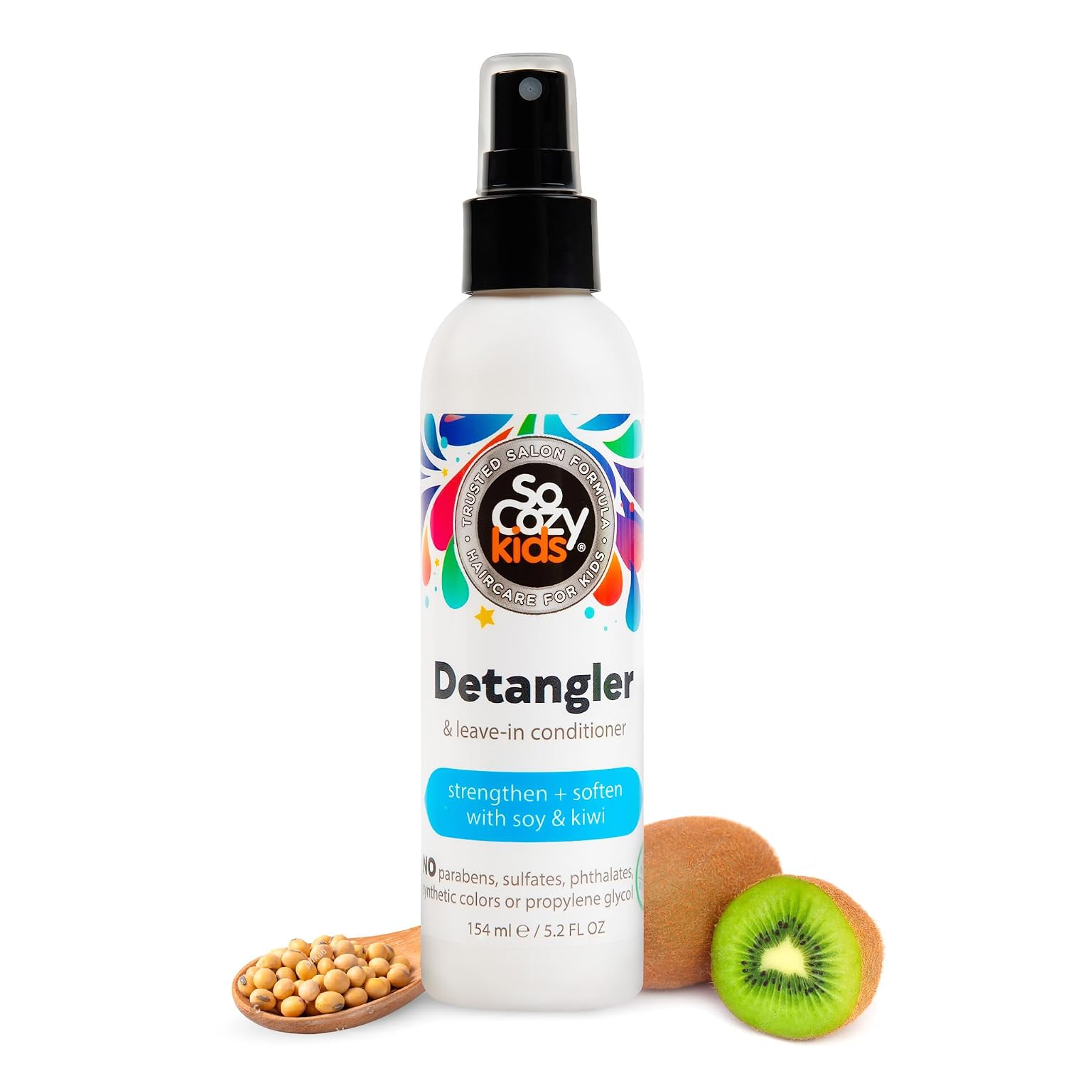 SO COZY Kids 2-in-1 Detangler & Leave In Conditioner Spray, 5.2 Fl Oz
