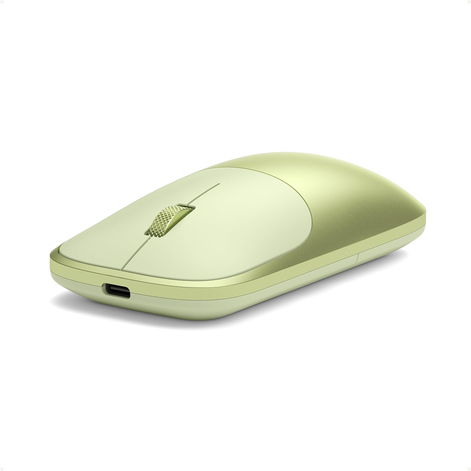 Satechi Slim EX Wireless Mouse, Bluetooth & 2.4 GHz, Quiet Clicks, Citrus | Quiet clicks, anodized aluminum shell, rechargeable battery, for macOS, Windows, iPadOS, Android