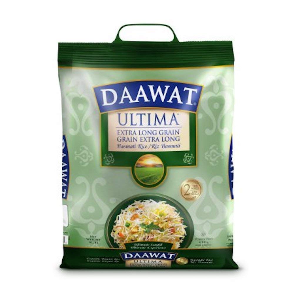 Daawat Ultima Extra Long Grain Basmati Rice, 2-Years Aged, 10lbs - PACK OF 3