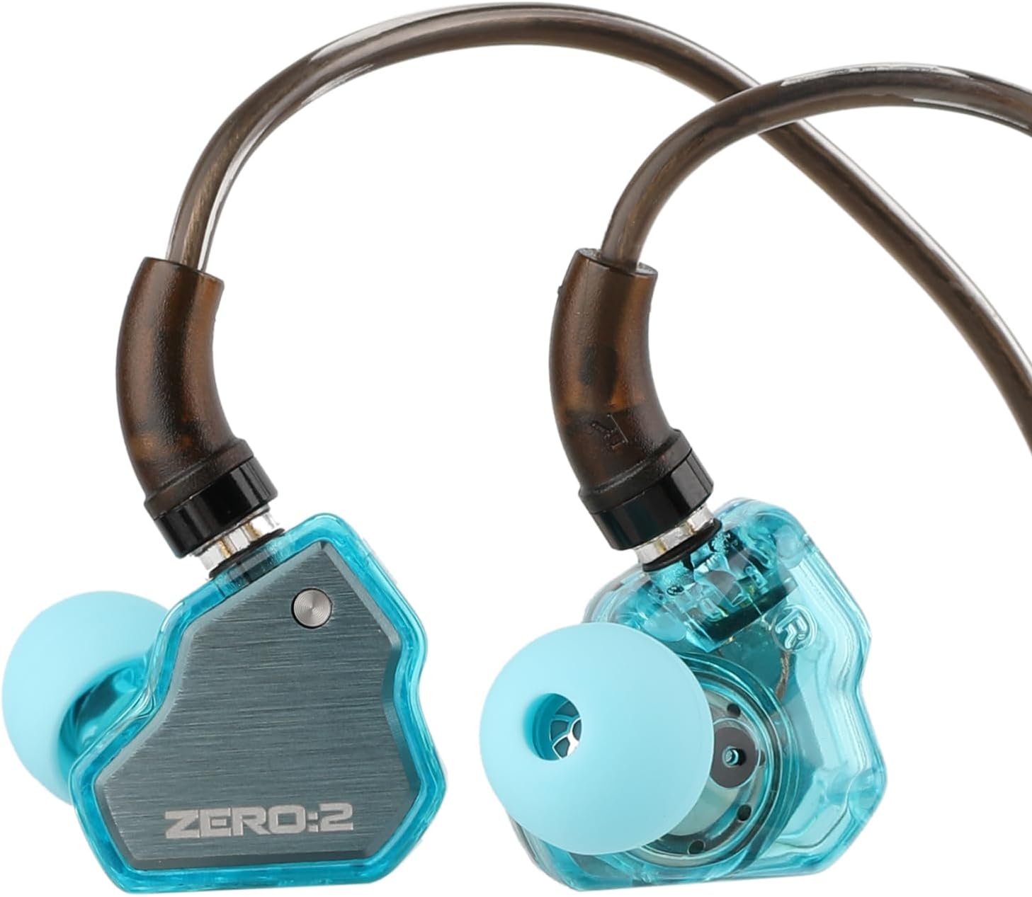 Linsoul 7Hz x Crinacle Zero:2 in Ear Monitor, Updated 10mm Dynamic Driver IEM, Wired Earbuds Earphones, Gaming Earbuds, with OFC IEM Cable for Musician (Blue, Typec MIC)