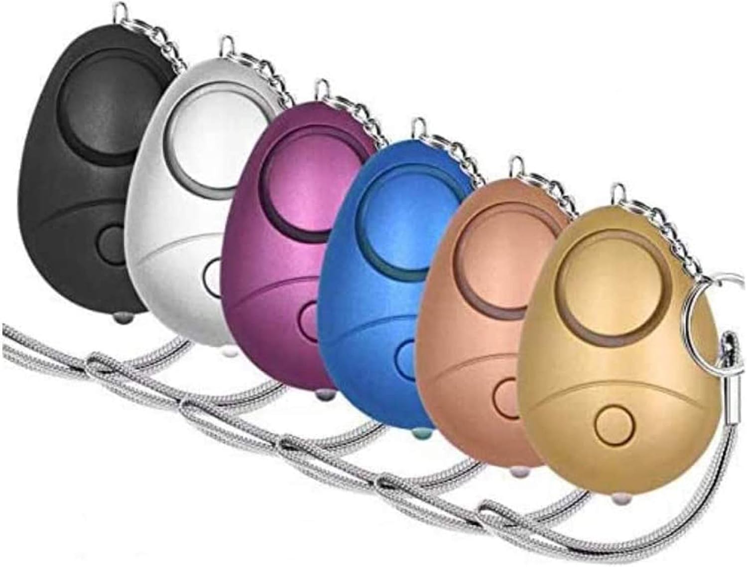KOSIN Safe Sound Personal Alarm, 6 Pack 140DB Personal Security Alarm Keychain with LED Lights, Emergency Safety Alarm for Women, Men, Children, Elderly