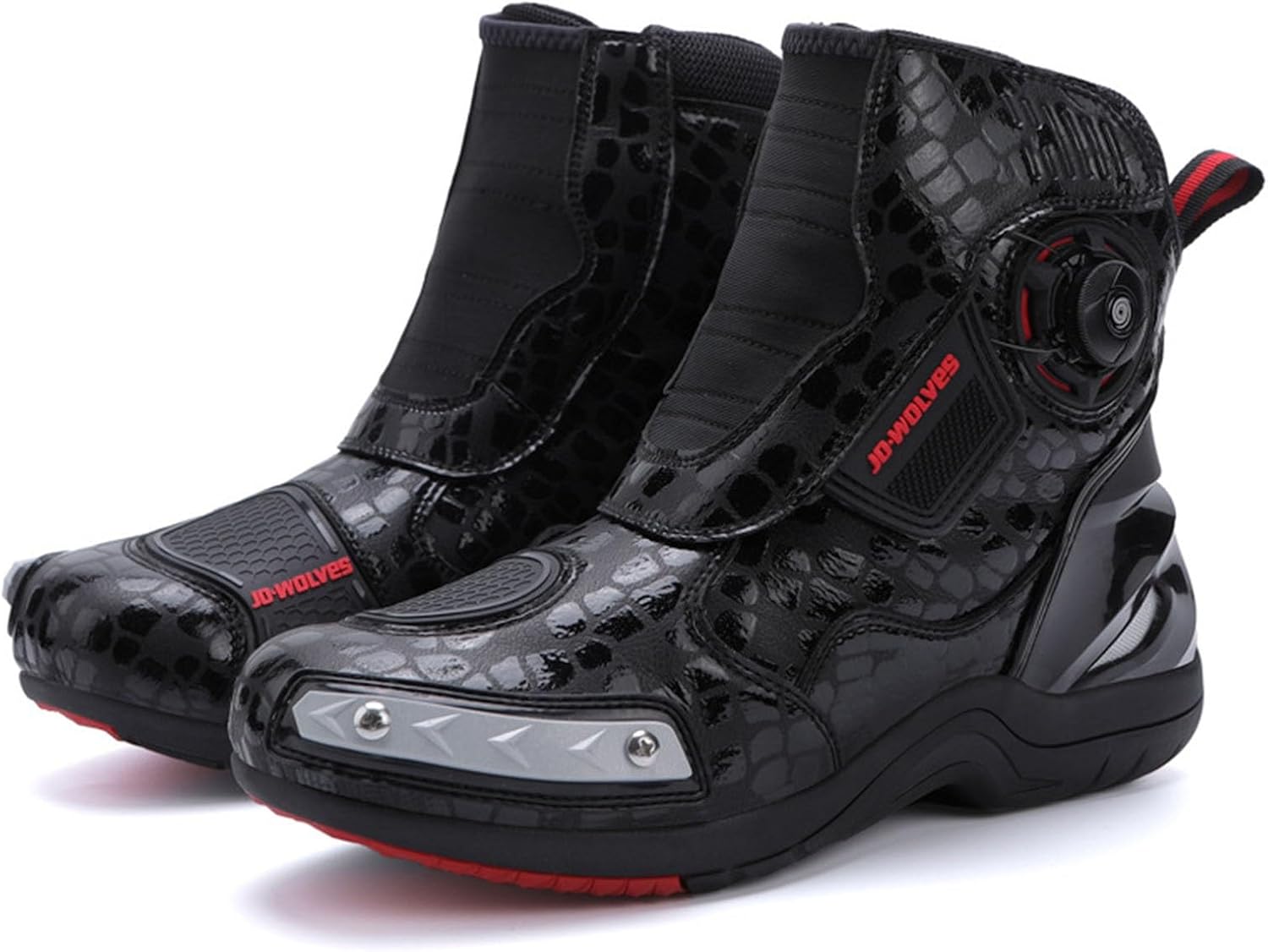 Classic Motorcycle Boots Men, Waterproof Leather Combat Boots, Work Boots for Men with Slip Resistant Sole, Men's Motorcycle Military Tactical Boots